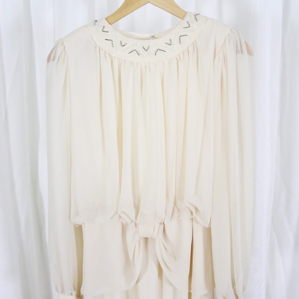 Vintage Beaded Collar Dress